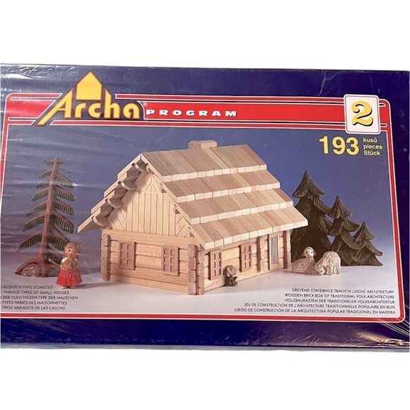 Archa Program Wooden House Building Set. 193 pieces. Makes 13 small houses. 5+ - Picture 1 of 16